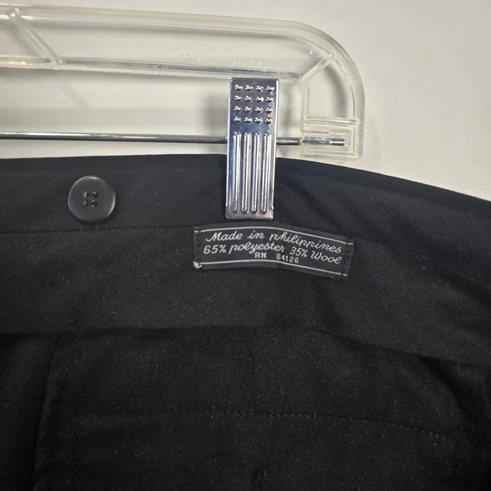 Giannelli Mens Black Double Breasted Tuxedo Suit Wool Blend Size 44L Peak Lapel